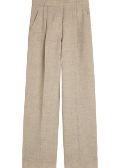 Perla linen and wool-blend trousers