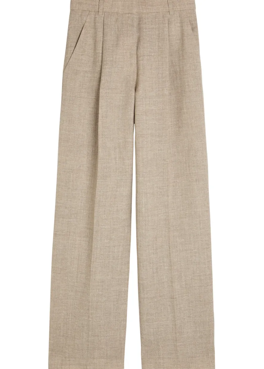 Perla linen and wool-blend trousers