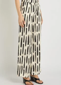 Perla printed straight-leg trousers
