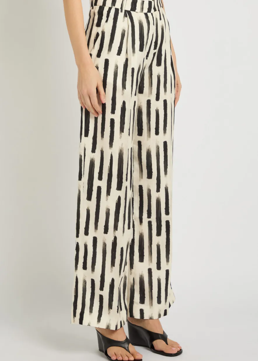 Perla printed straight-leg trousers