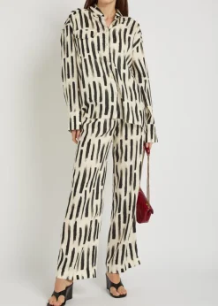 Perla printed straight-leg trousers