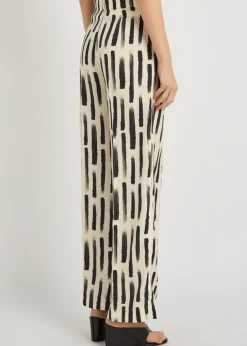 Perla printed straight-leg trousers