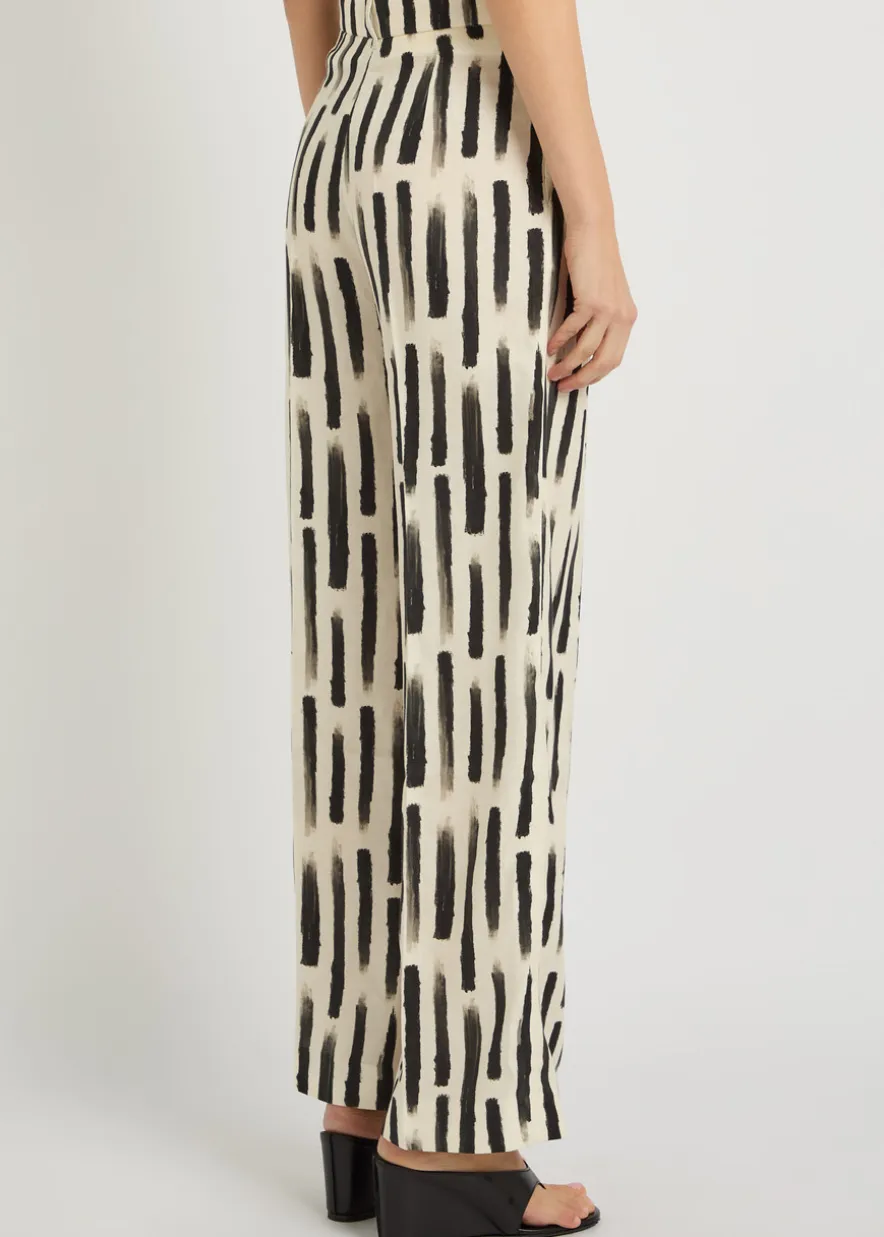 Perla printed straight-leg trousers