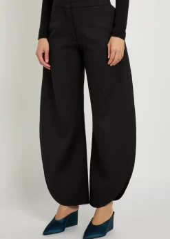 Petal sculpted wool trousers