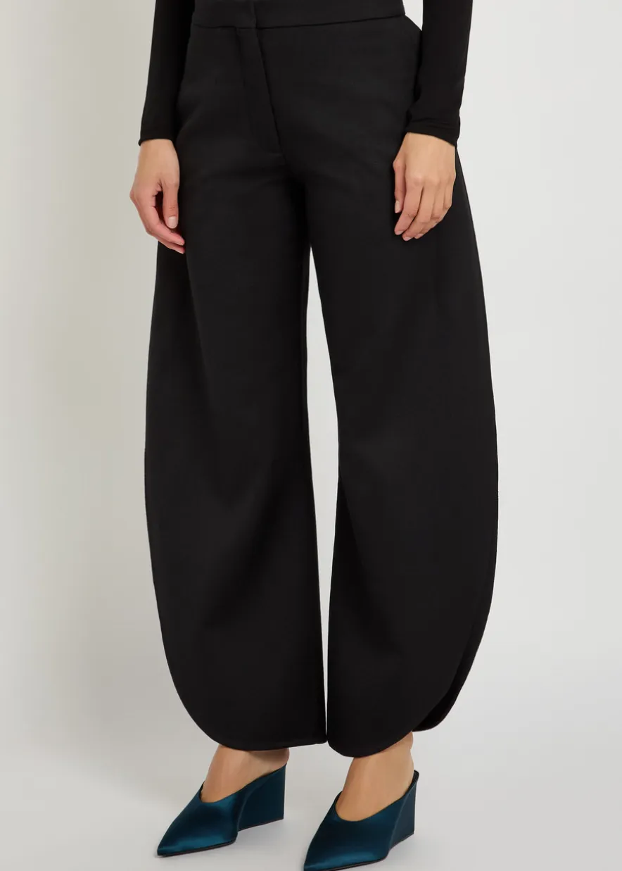 Petal sculpted wool trousers
