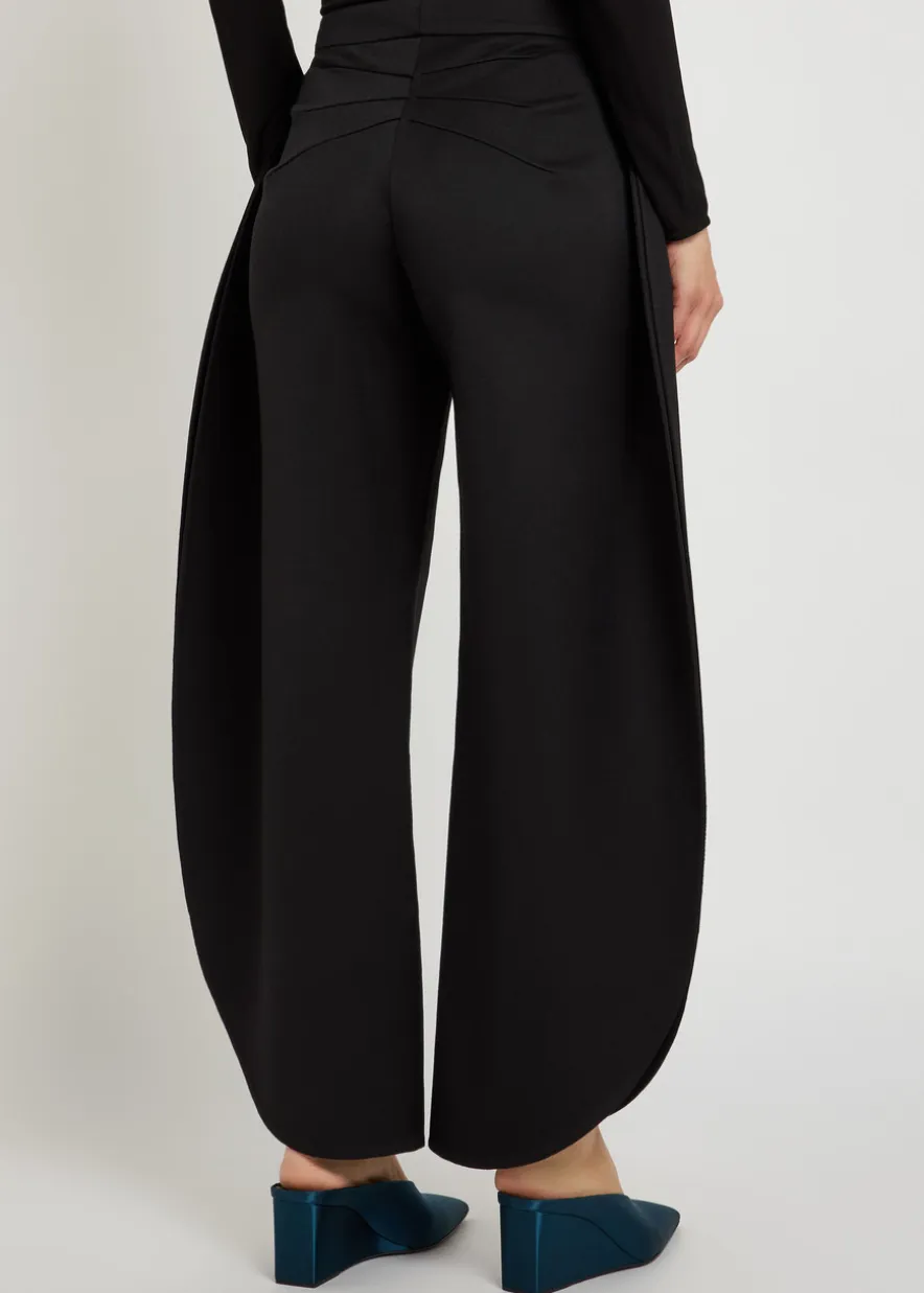 Petal sculpted wool trousers