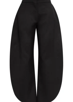 Petal sculpted wool trousers