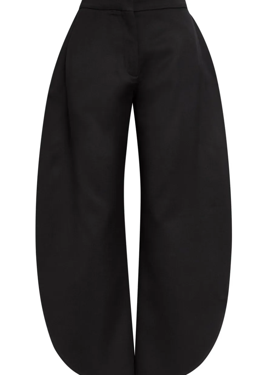 Petal sculpted wool trousers