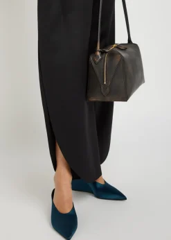 Petal sculpted wool trousers