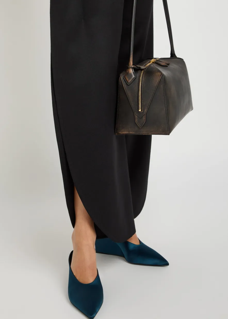 Petal sculpted wool trousers