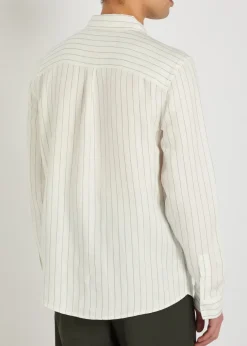 Peters striped linen-blend shirt