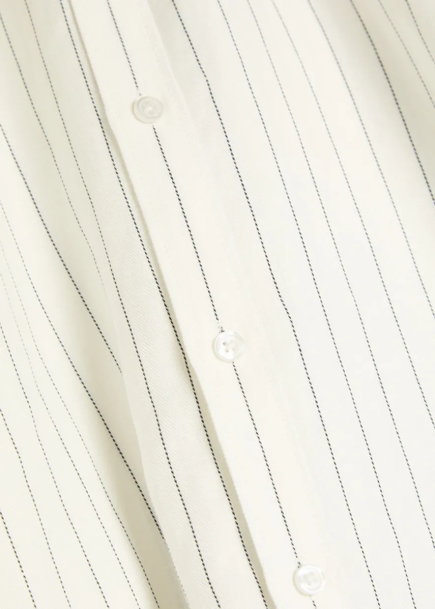 Peters striped linen-blend shirt