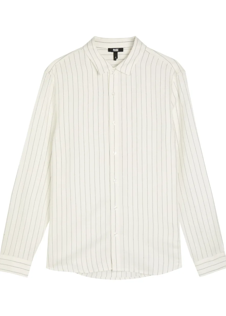 Peters striped linen-blend shirt