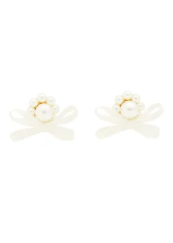 Petite Bow crystal-embellished stud earrings