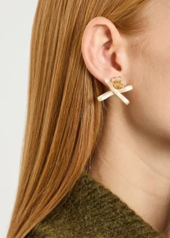 Petite Bow crystal-embellished stud earrings