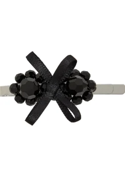 Petite Bow Flower crystal-embellished hair clip