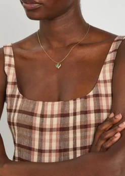 Petra crystal-embellished heart necklace