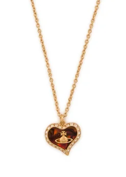 Petra crystal-embellished heart necklace