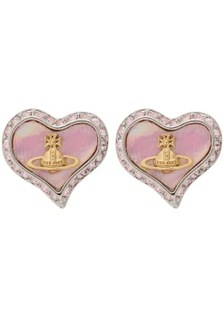 Petra heart crystal-embellished stud earrings