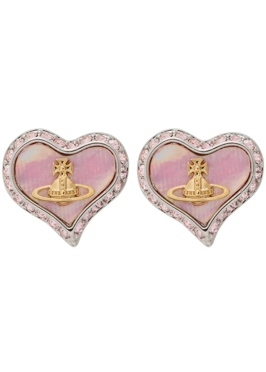 Petra heart crystal-embellished stud earrings