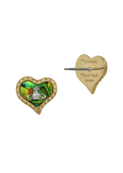 Petra heart crystal-embellished stud earrings