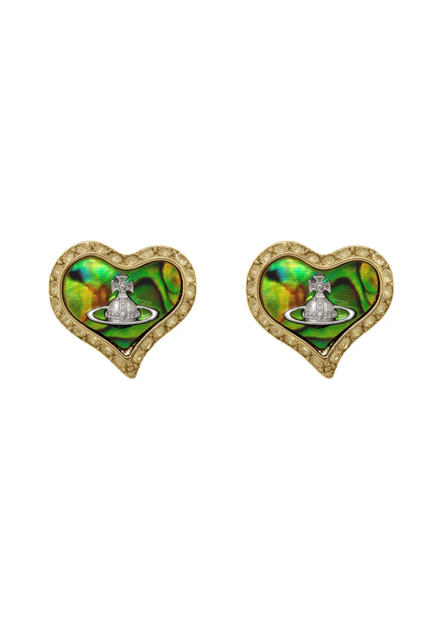 Petra heart crystal-embellished stud earrings