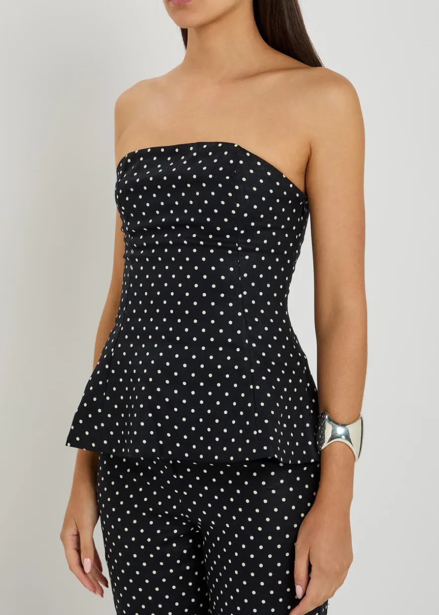 Petro polka dot linen top
