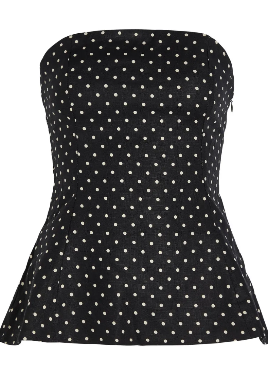 Petro polka dot linen top