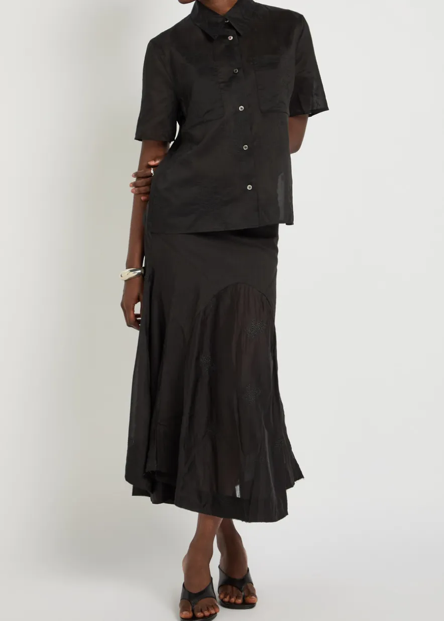 Petti embroidered woven skirt