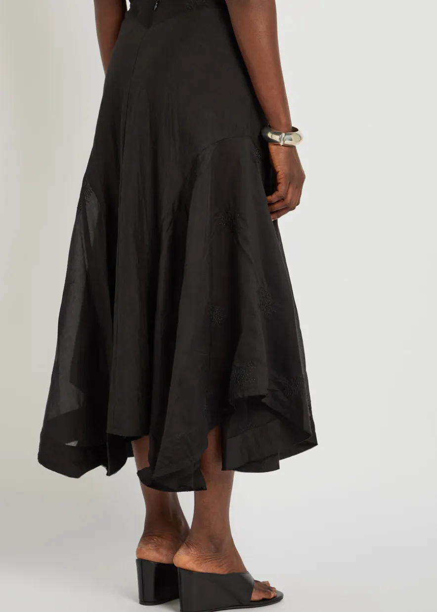 Petti embroidered woven skirt