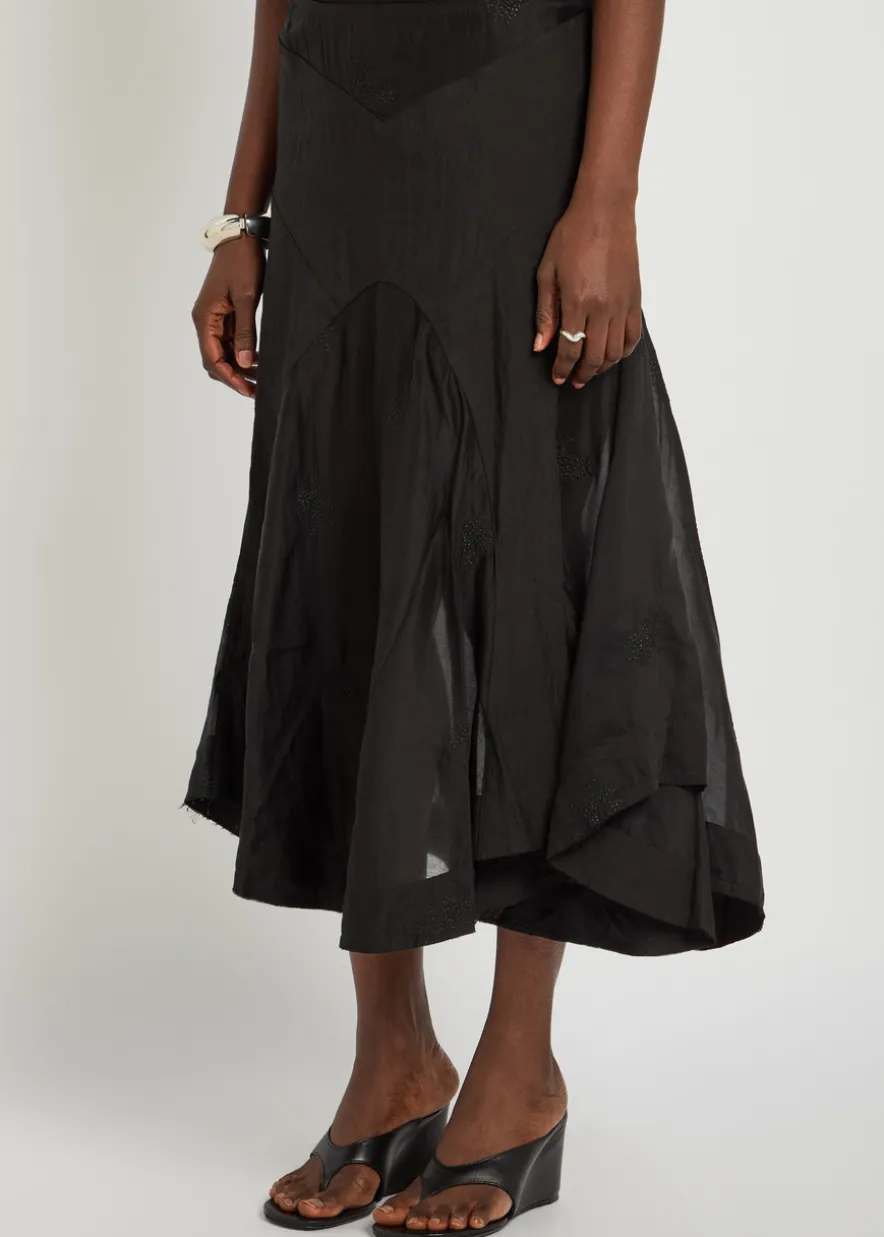 Petti embroidered woven skirt