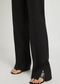 Petula straight-leg silk trousers