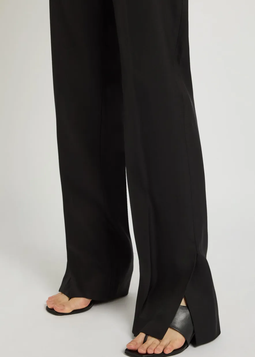 Petula straight-leg silk trousers