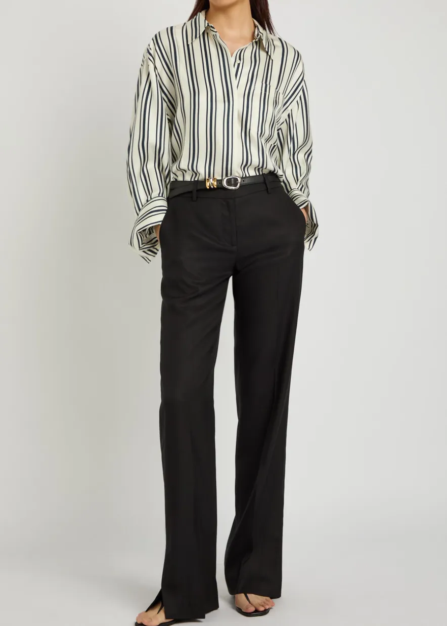 Petula straight-leg silk trousers