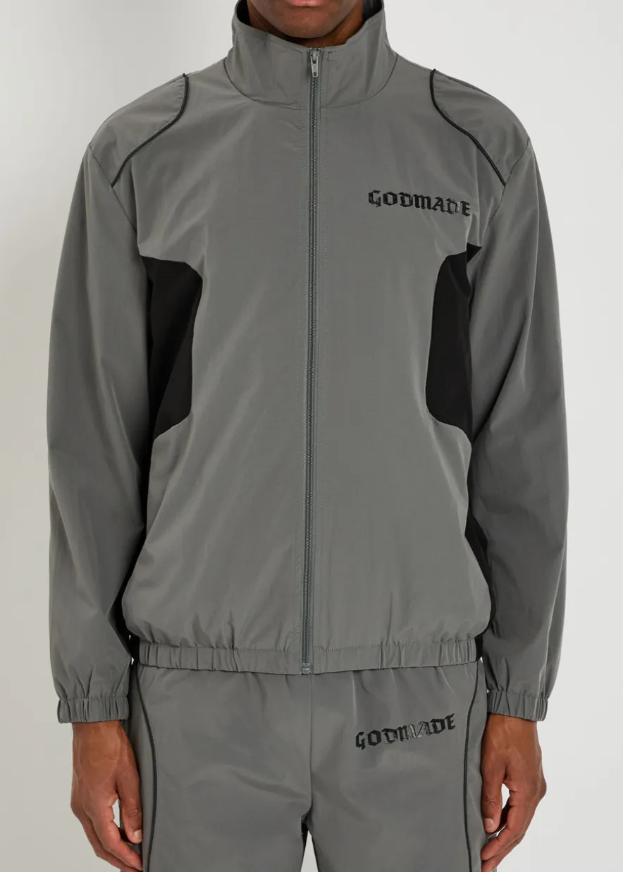 Phantom logo cotton track jacket