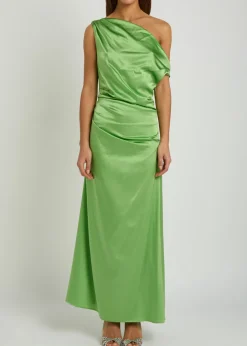 Phare draped stretch-silk maxi dress