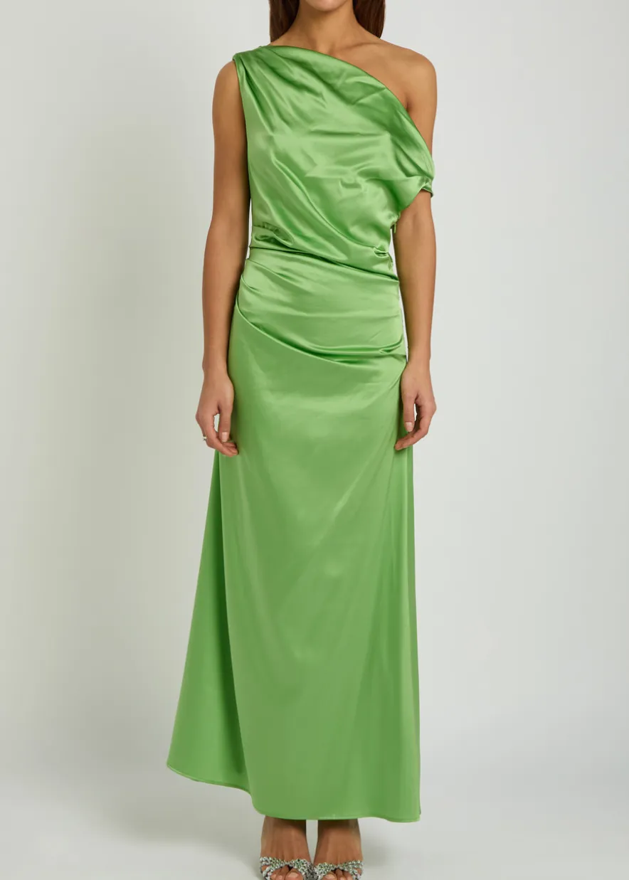 Phare draped stretch-silk maxi dress