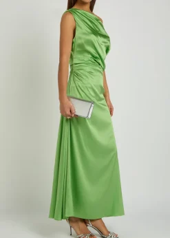 Phare draped stretch-silk maxi dress