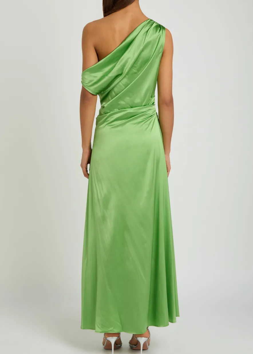 Phare draped stretch-silk maxi dress