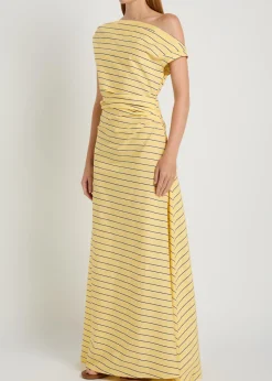 Phare striped stretch cotton-poplin maxi dress