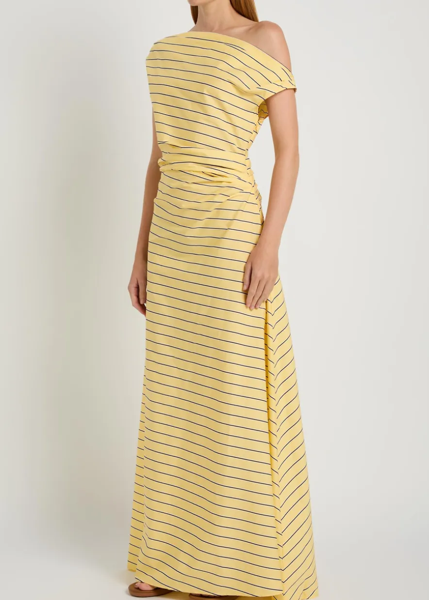 Phare striped stretch cotton-poplin maxi dress