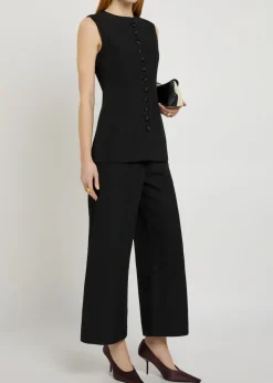 Phebe cropped straight-leg trousers