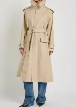 Philippa belted cotton trench coat