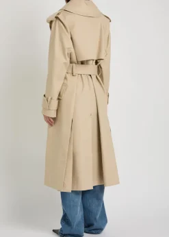 Philippa belted cotton trench coat