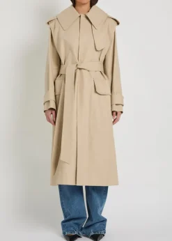 Philippa belted cotton trench coat