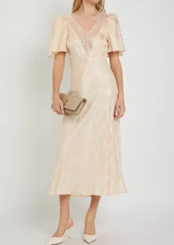 Philo floral-jacquard silk-blend midi dress