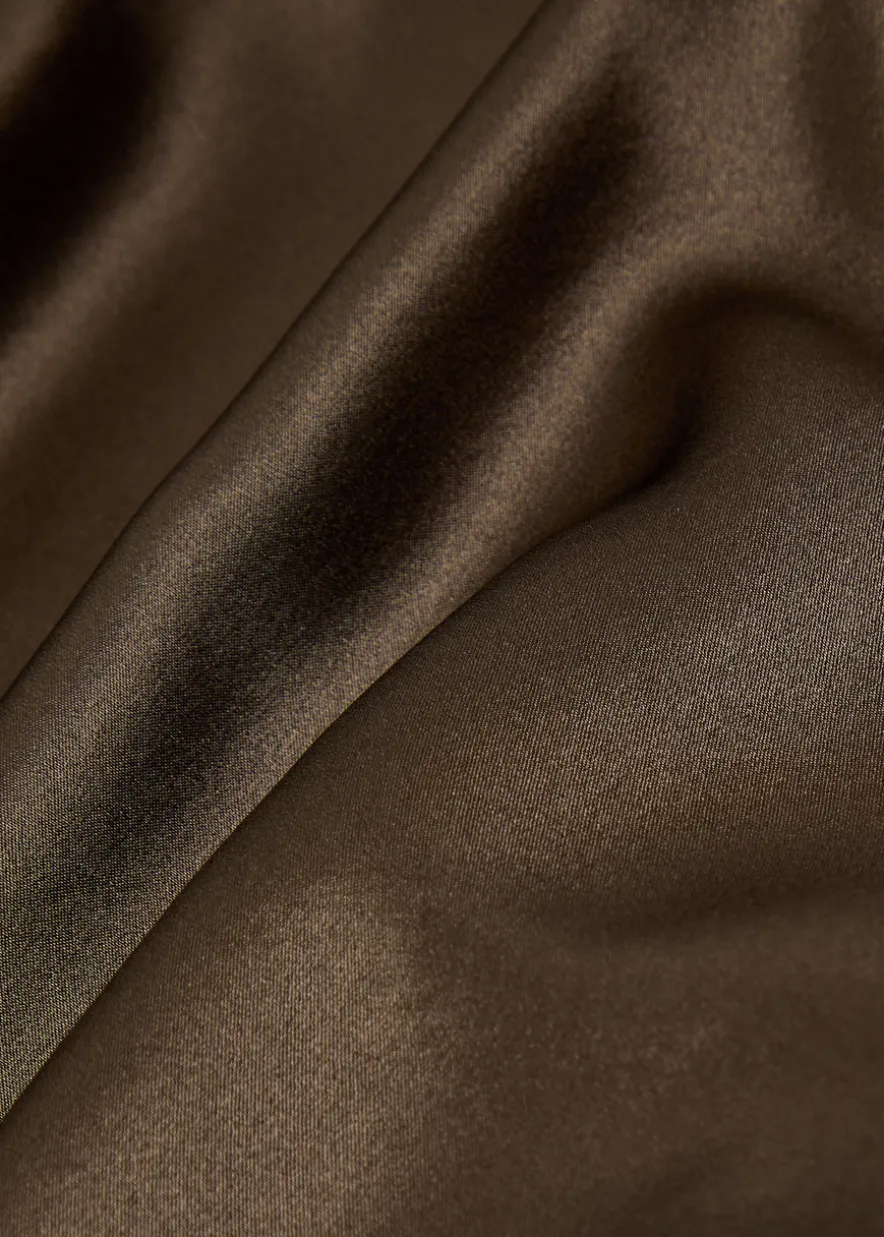 Phoebe draped stretch-silk dress