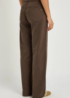Phoebe drawstring wide-leg jeans