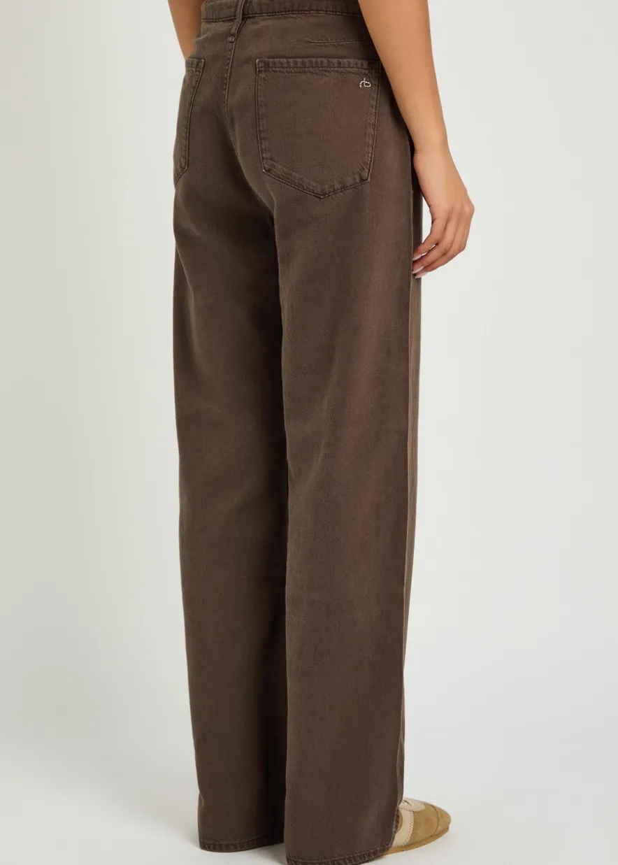 Phoebe drawstring wide-leg jeans