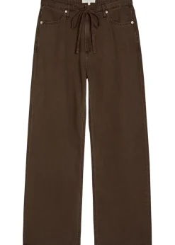 Phoebe drawstring wide-leg jeans